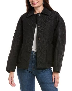 Lafayette 148 New York Quilted Silk-Blend Jacket - Black