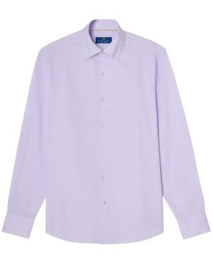 Robert Talbott Morgan Pinpoint Oxford Shirt - Purple
