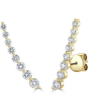 Sabrina Designs 14k 0.98 Ct. Tw. Diamond Climber Earrings - Metallic
