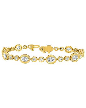 Lab Grown Diamonds 14K 4.91 Ct. Tw. Lab-Grown Diamond Tennis Bracelet - Metallic