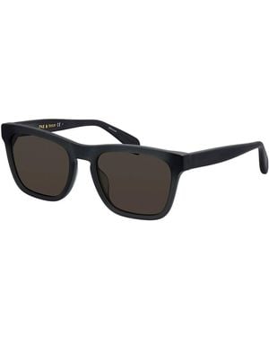 Rag & Bone Italian Rectangular Matte Grey Sunglasses - Black