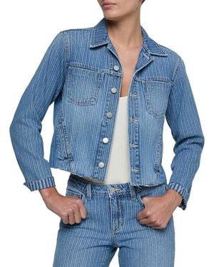L'Agence Janelle Slim Raw Jacket - Blue