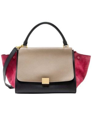 Celine Tricolor Calfskin Medium Trapeze Bag (authentic Pre-loved) - Multicolor
