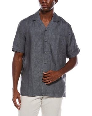 Isaia Linen Sport Shirt - Grey