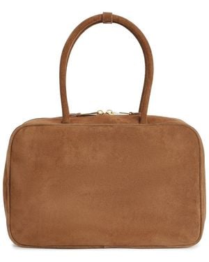 Tiffany & Fred Paris Structured Suede Shoulder Bag - Brown