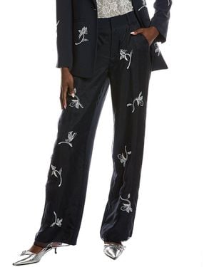 Cinq À Sept Falling Lilies Zinon Pant - Black