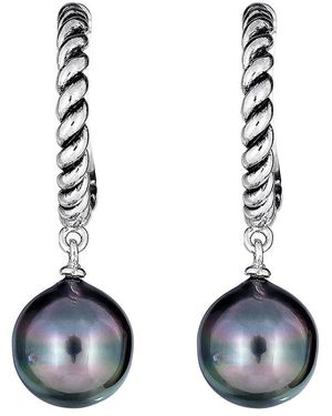 Belpearl 10Mm Pearl Earrings - Black