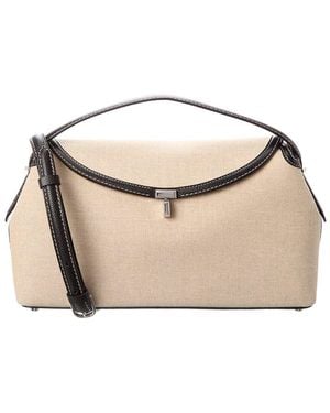 TOTEME Canvas & Leather Satchel - Natural