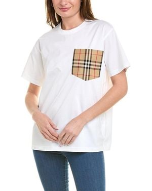 Burberry Vintage Check Pocket Oversized T-shirt - White