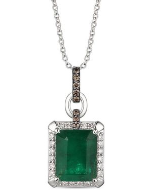 Le Vian Le Vian Costa Smeralda Emeralds 14k 2.82 Ct. Tw. Diamond & Emerald Pendant Necklace - Green