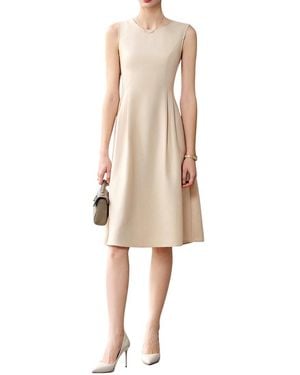 Bossy Chic Midi Dress - Natural