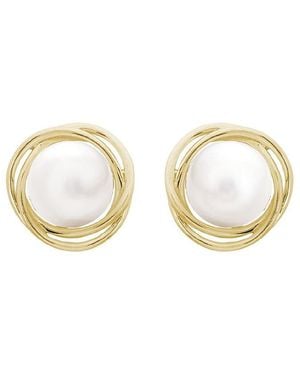 Pearls 14k Pearl Studs 8mm - Metallic