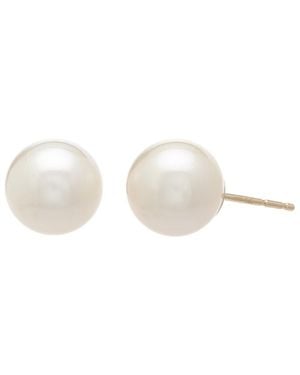 Pearls 14K 9-9.5Mm Freshwater Pearl Studs - White