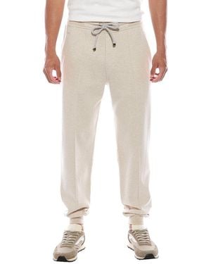 Brunello Cucinelli Cashmere-Blend Gym Pant - Natural