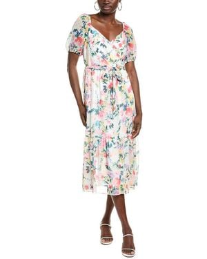 Julia Jordan Chiffon Midi Dress - White