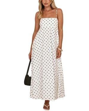 LOEY Printed Maxi Dress - White