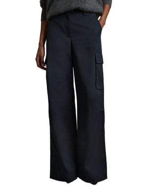 Reiss Ava Wide Leg Combat Trouser - Blue