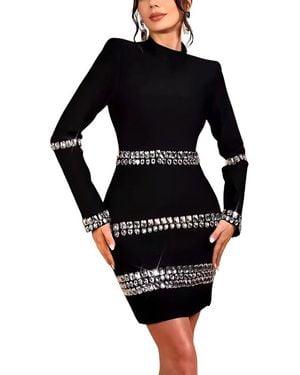 Amanda Royal Mini Dress - Black