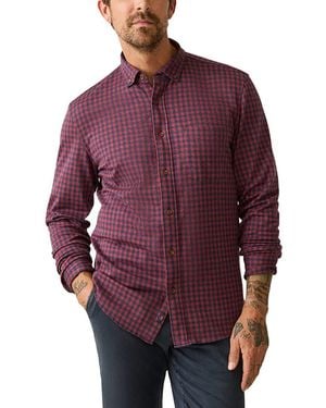 Faherty Coastline Knit Shirt - Purple