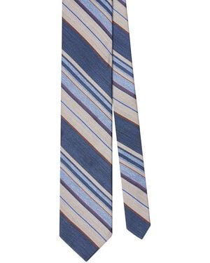 Robert Talbott Silk Large Multi Repp Necktie - Blue