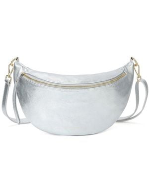 Tiffany & Fred Paris Tiffany & Fred Large Leather Belt Bag - Gray