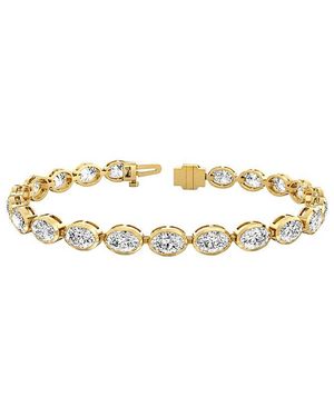 Lab Grown Diamonds 14K 11.00 Ct. Tw. Lab-Grown Diamond Tennis Bracelet - Metallic