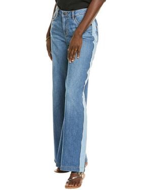 Johnny Was Blanket Stitch Medium Wash Relaxed Fit Jean - Blue