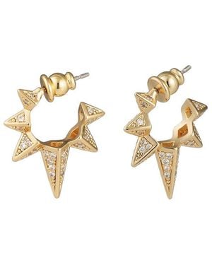 Liv Oliver 18K Plated Cz Earrings - Metallic