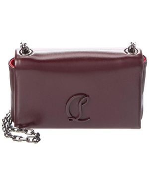 Christian Louboutin Loubi54 Leather Wallet On Chain - Purple