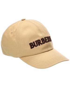 Burberry Gabardine Baseball Cap - Natural