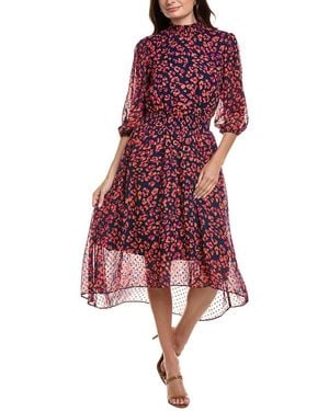 Nanette Lepore Floral Midi Dress - Red