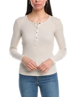 Splendid Thermal Henley Top - Grey