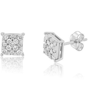 Diana M. Jewels 14k 0.48 Ct. Tw. Diamond Earrings - Metallic