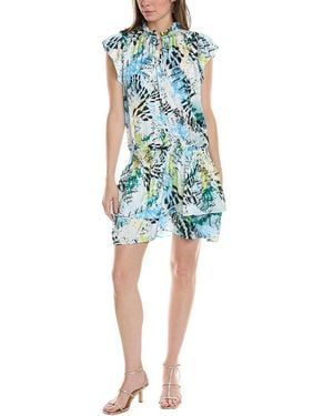 Lola & Sophie Graffiti Mini Dress - Blue