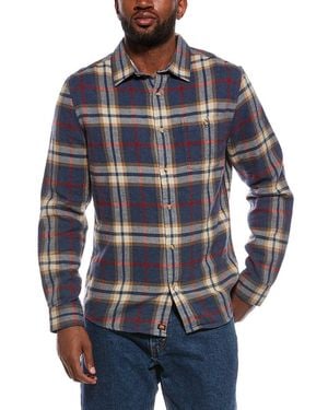 The Normal Brand Hudson Double Brushed Flannel Shirt - Blue