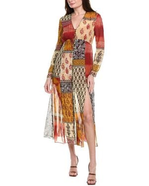 Saloni Chiffon Shirtdress - White