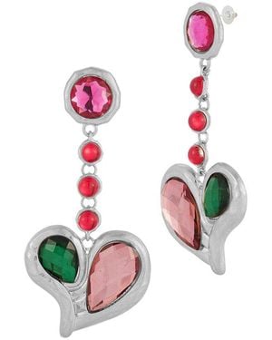 Sphera Milano Plated Cz Earrings - Pink