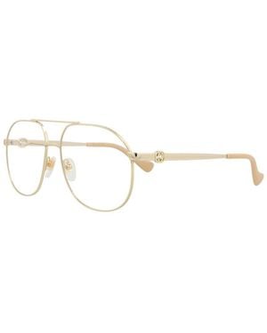 Gucci 56Mm Optical Frames - Metallic