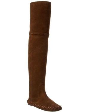 Celine Marlou Suede Over-the-knee Boot - Brown