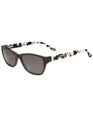 Christian Lacroix Rectangular Black Smoke Sunglasses - Metallic