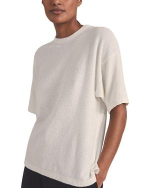 Reiss Lowen Knitted T-Shirt - White