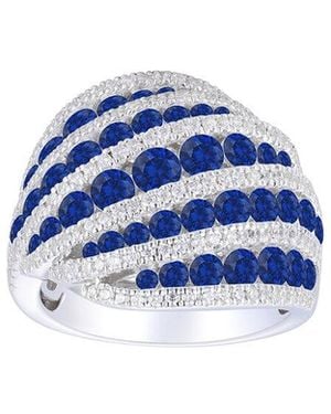 Gregg Ruth 18K 3.71 Ct. Tw. Diamond & Sapphire Ring - Blue