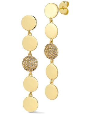 Glaze Jewelry 18K Plated Cz Circle Dangle Earrings - Metallic