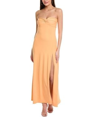 Susana Monaco Twist Front Strapless Maxi Dress - Orange