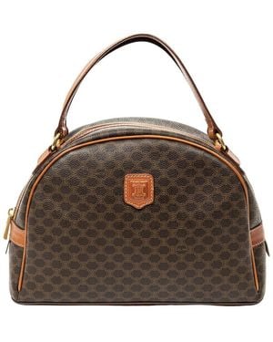 Celine Brown Macadam Coated Canvas Dome Tote (authentic Pre-loved)