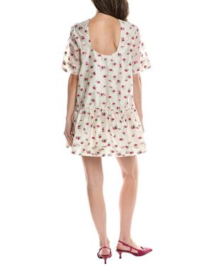 open lace back dress Fringed Organza Mini Dress