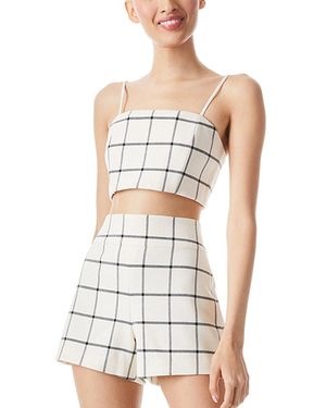 Alice + Olivia Alice + Olivia Pearle Crop Top - White