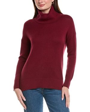 Hannah Rose Boxy Turtleneck Cashmere-Blend Jumper - Red