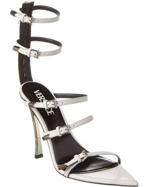 Versace Pin-point Leather Pump - White