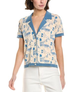27milesmalibu Cuban Collar Knit Shirt - Blue